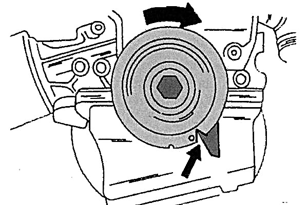Instalarea pistonului primului cilindru în poziția TDC