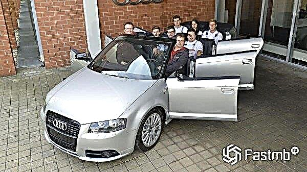 Audi A3 turned into a convertible limousine
