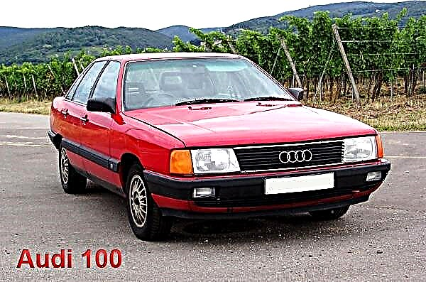 Diagram of headlights and rear fog lamps Audi 100
