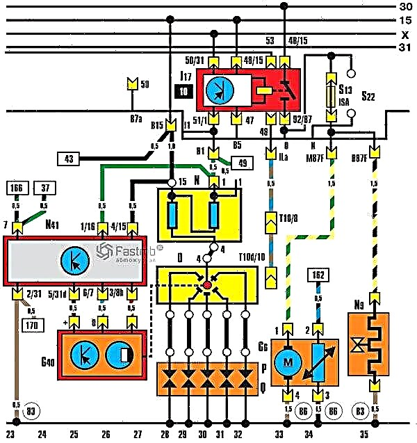 Schéma du système de relais de pompe à carburant, allumage