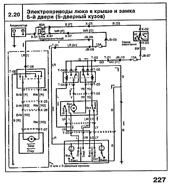Mazda 626 (1989-1997) Electrical wiring diagram